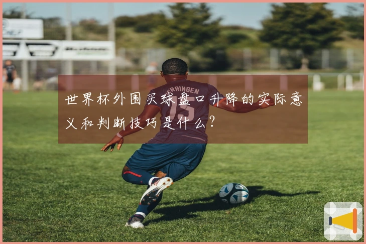 世界杯外围买球盘口升降的实际意义和判断技巧是什么？